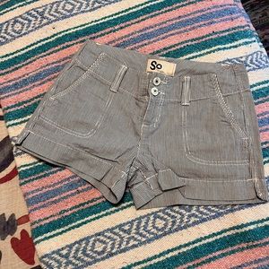 Sold on Mercari Classic white & blue thin striped shorts💙🤍